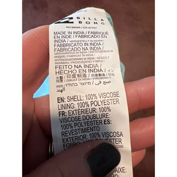 Billabong Heart Breaker Womens Blue Floral Sundress M lightweight Cottage Core - Picture 4 of 9